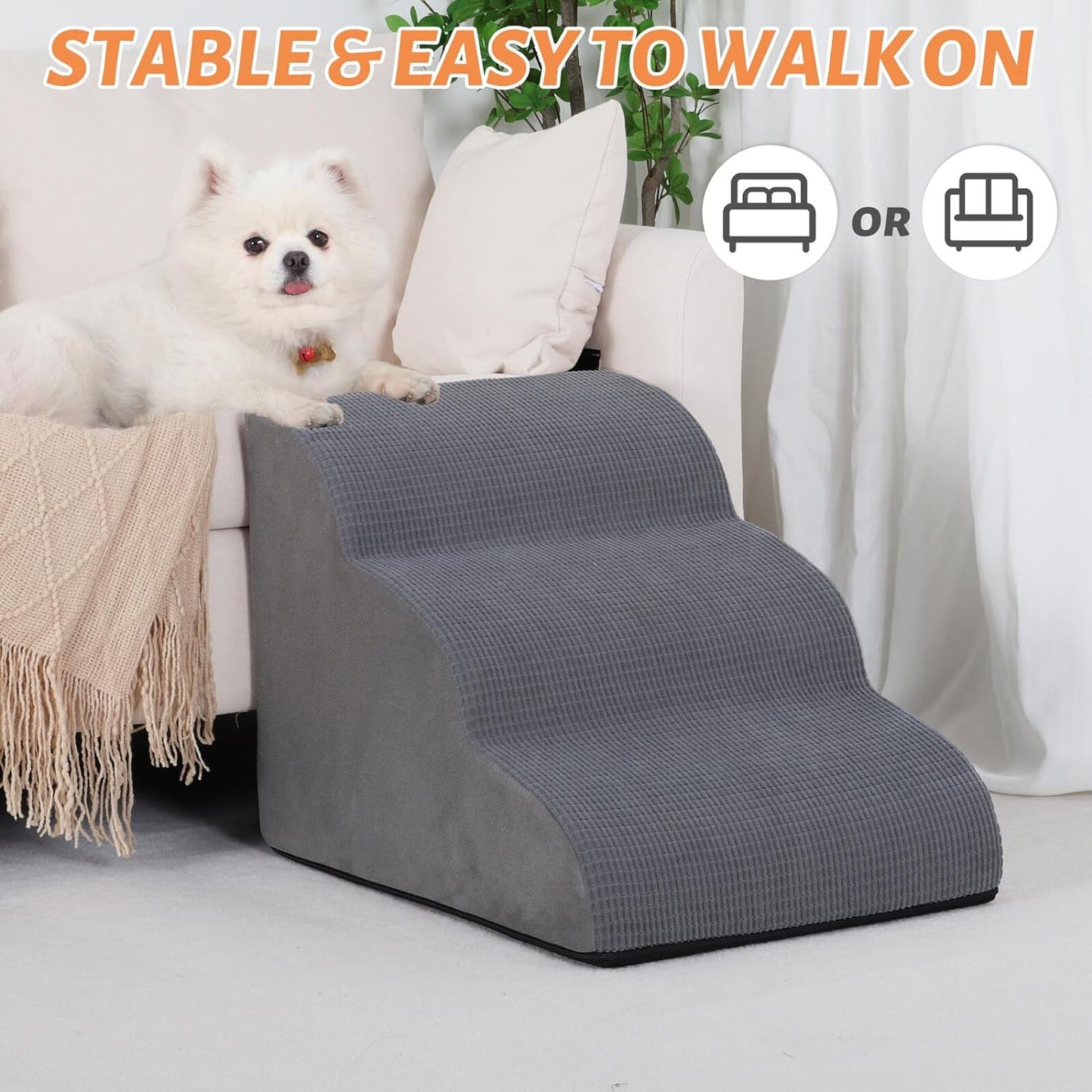 EZCuddles Memory Foam Pet Steps